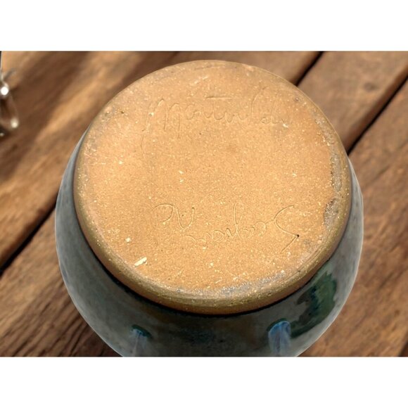 Martindale Art Pottery Creamer and Honey Pot Lidded Sugar Signed - Picture 14 of 16